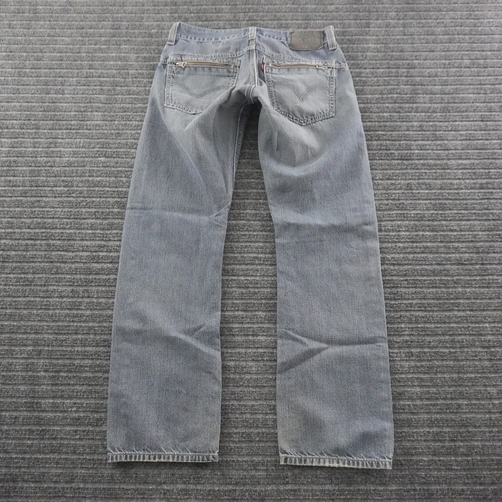 Vintage Levi's 514 Slim Straight Jeans Mens 32x32 Blue Zipper Back Pocket
